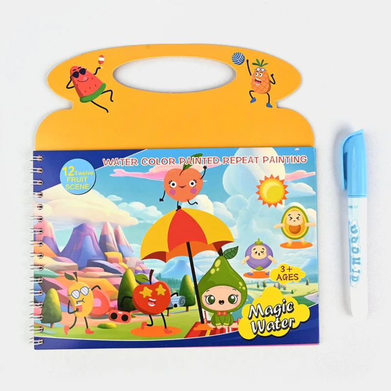 بازی آموزشی رنگ آمیزی مدل مجیک واتر طرح میوه های خندان