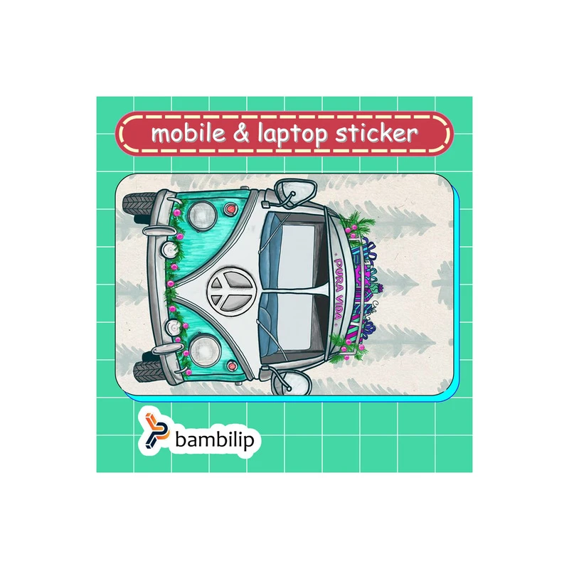 استیکر بامبیلیپ مدل کارت عابر طرح فولکس تی دو کد 5838245