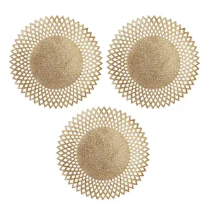 ست رومیزی 3 تکه مدل چرم مخمل خورشیدی کد sunCCC