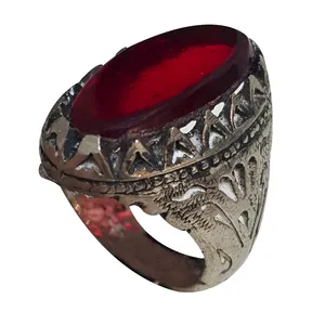 انگشتر نقره مردانه مدل لعل کهکشانی کد LK214184