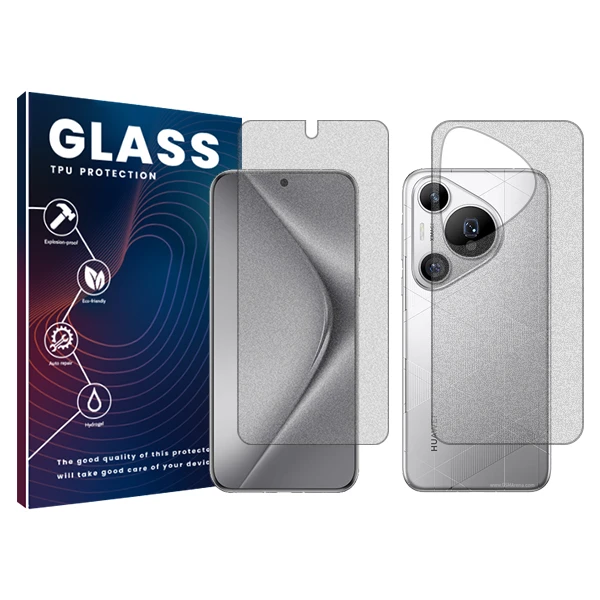 محافظ صفحه نمایش مات گلس مدل Resistant‌ مناسب برای گوشی موبایل هوآوی  Pura 70 Pro+ به همراه محافظ پشت گوشی