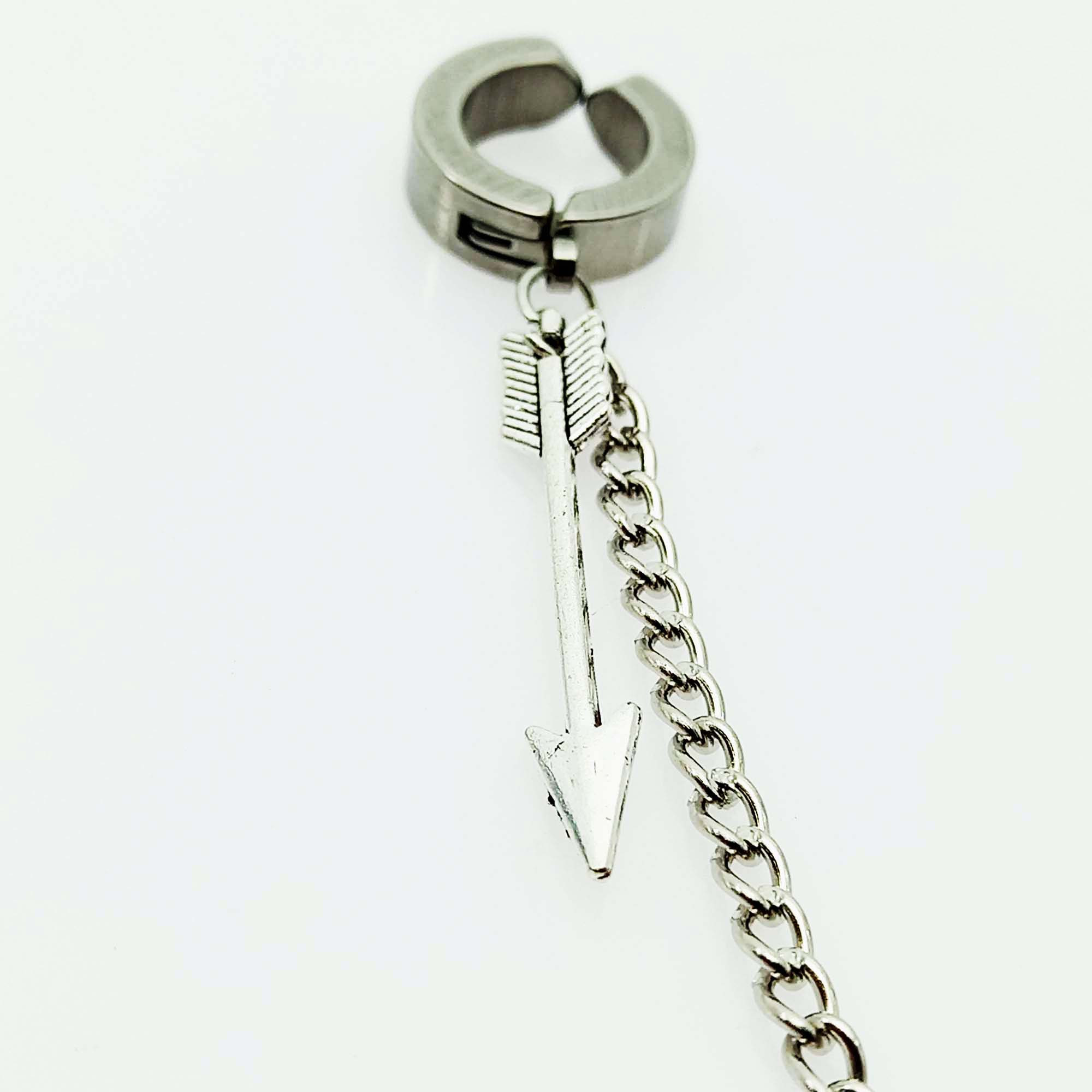 پیرسینگ گوش طرح تیر و زنجیر مدل 561PRMZ