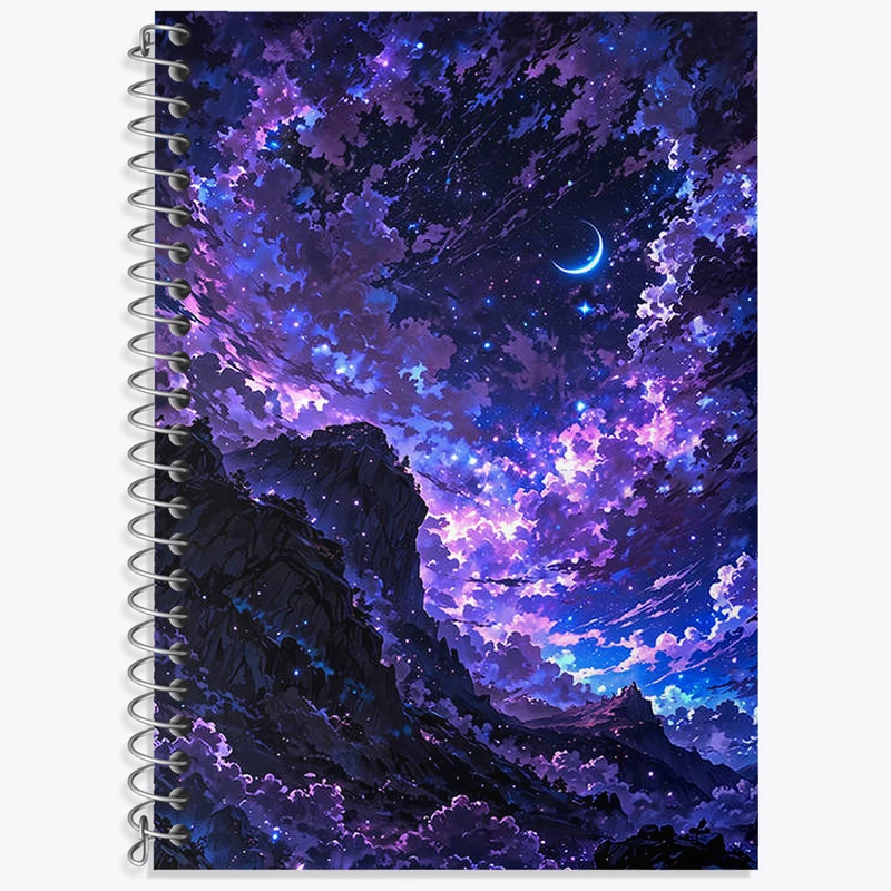 دفتر لغت 50 برگ خندالو طرح آسمان شب کد N1994