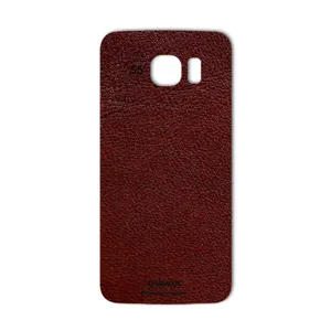 MAHOOT Natural Leather Cover Sticker for Samsung S6