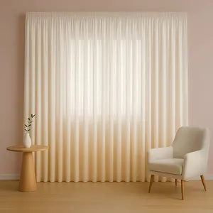 پرده تیکو دکو مدل دوخت ساده حریر ژورژت طلا کوب سایز 700*280 سانتی‌متر