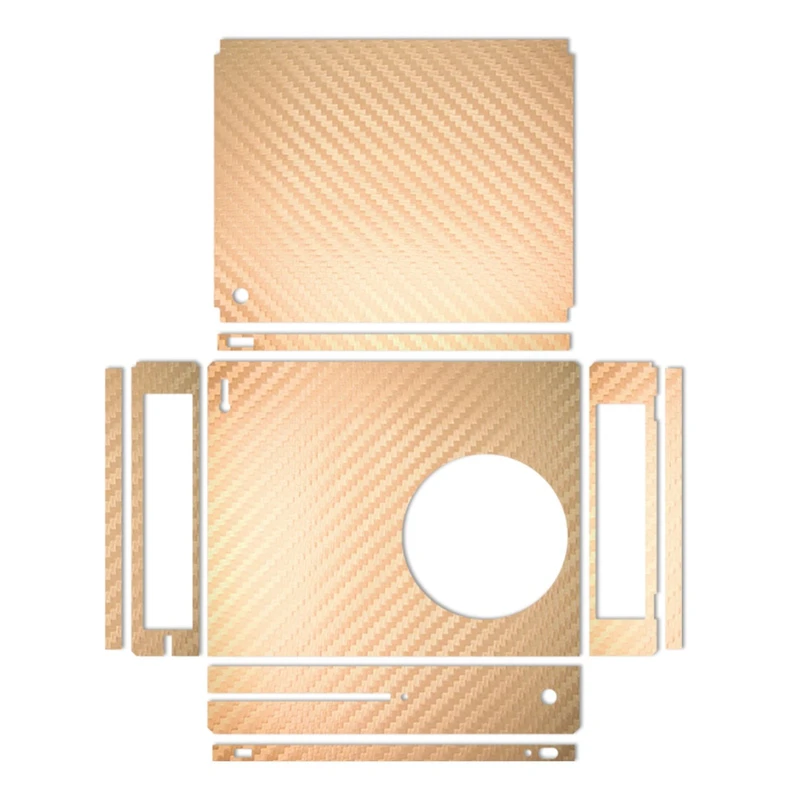 برچسب ماهوت مدلGold Carbon-fiber Texture مناسب برای کنسول بازی Xbox One S