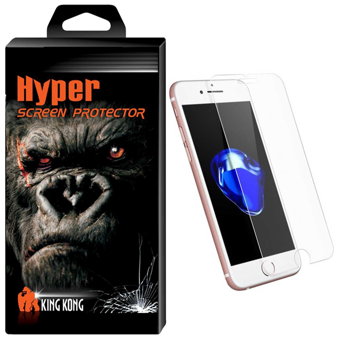 محافظ صفحه نمایش شیشه ای Fullcover کینگ کونگ مدل Hyper Protector مناسب برای گوشی اپل آیفون 7/8
