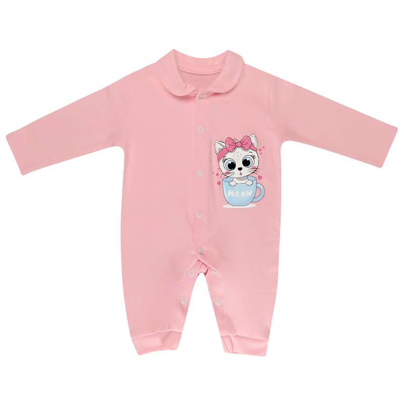 سرهمی نوزادی دخترانه مدل MEOW کد 1043