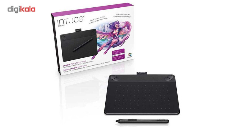 تبلت گرافیکی همراه با قلم دیجیتال وکام سری Intuos Comic مدل CTH-690CK