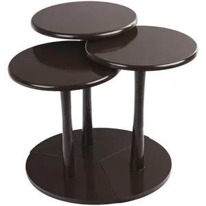 میز عسلی صنایع چوب قائم مدل K406 - مجموعه 3 عددی
