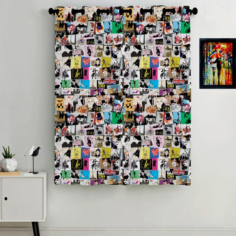 پرده رنس مدل C2-50082 ارتفاع 190 سانتی متر