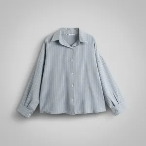 شومیز آستین بلند یقه برگردان زنانه مدل 50-0