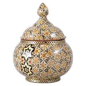 قندان مسی خاتم کاری طهران گوهر مدل TG7237