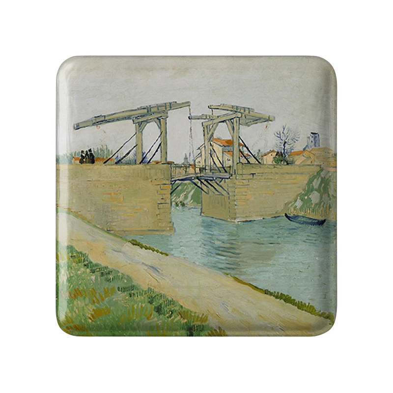 مگنت خندالو طرح پل لانگلویس ونسان ونگوگ (Van Gogh) مدل مربعی کد 36828