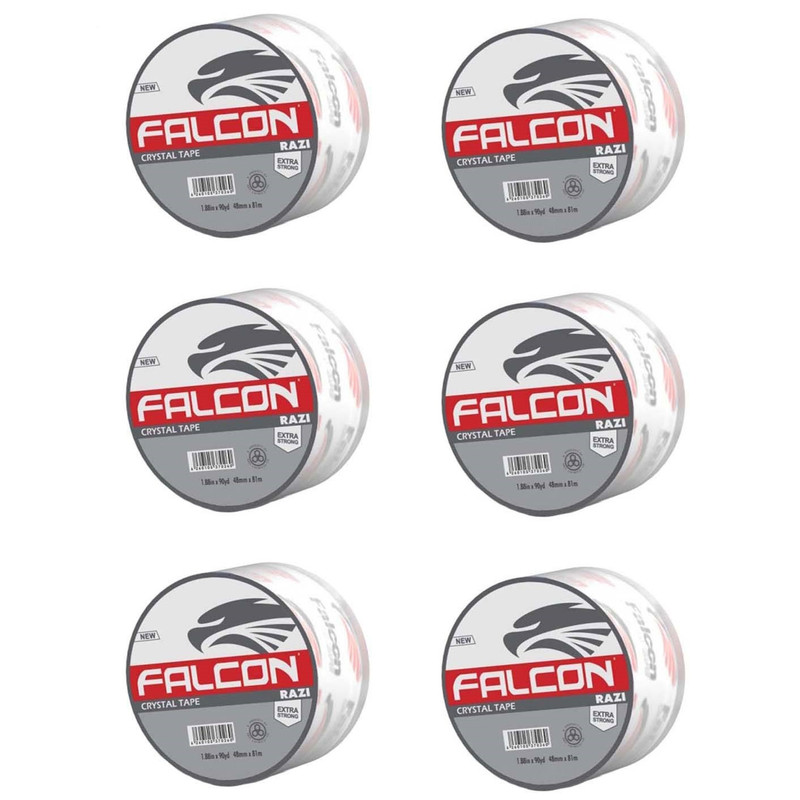 چسب پهن رازی مدل فالکون عرض 5 سانتی متر بسته 36 عددی