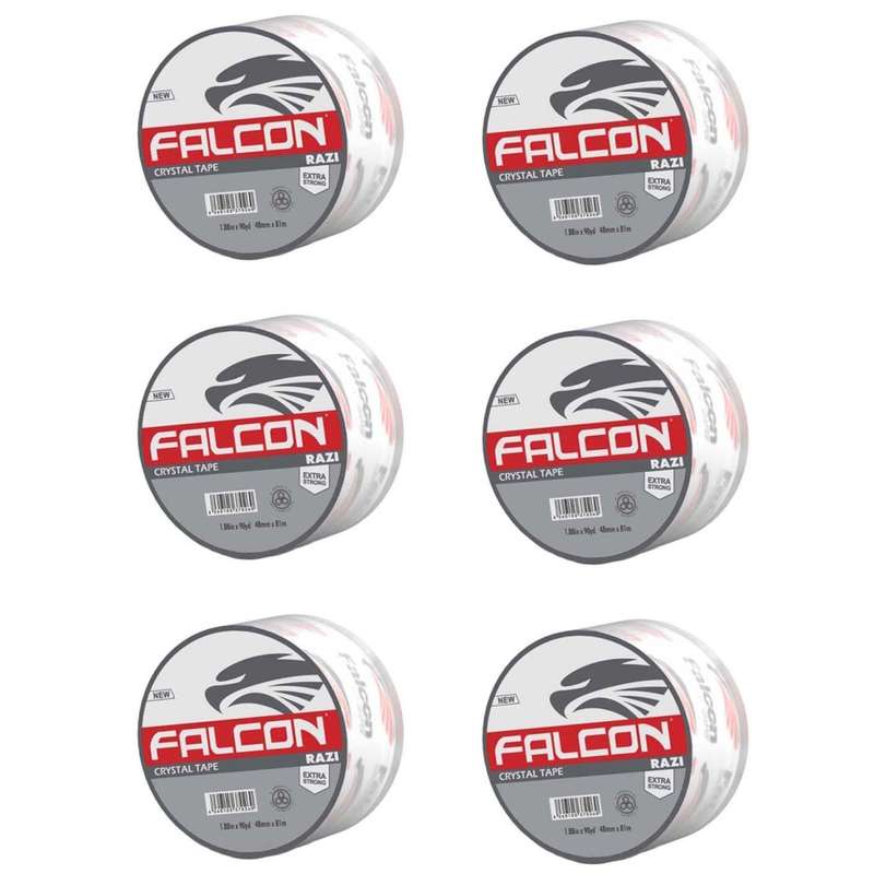 چسب پهن رازی مدل فالکون کد F52MIc عرض 5 سانتی متر بسته 6 عددی