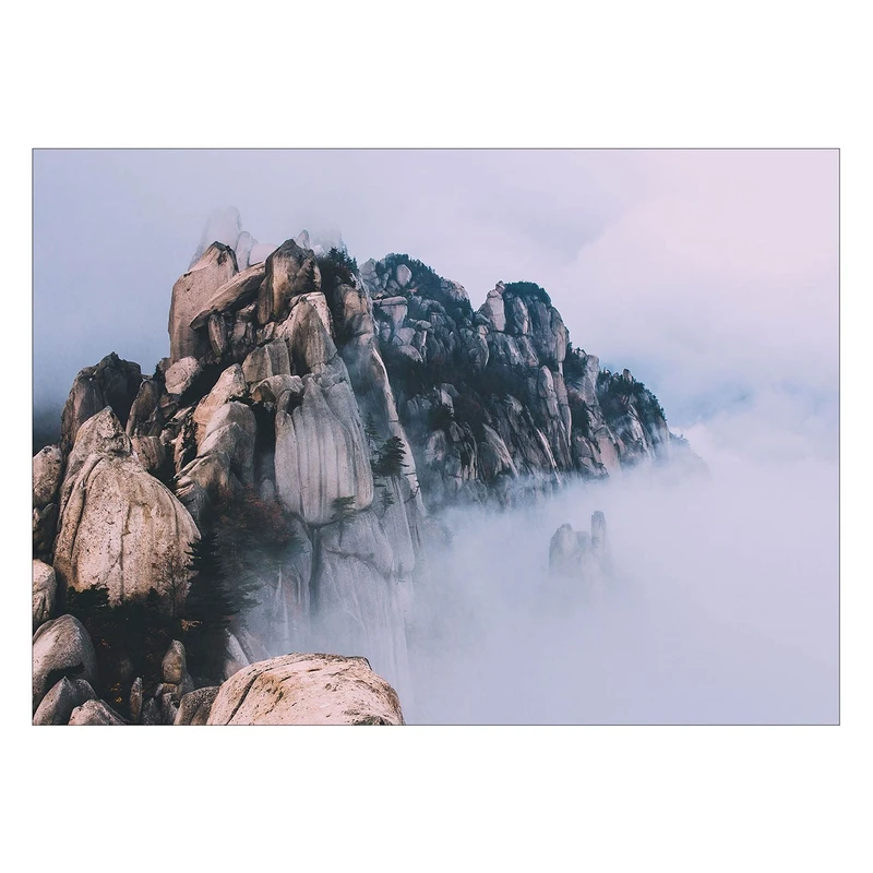تابلو شاسی ونسونی طرح Cloudy Rock سایز 50 × 70 سانتی متر