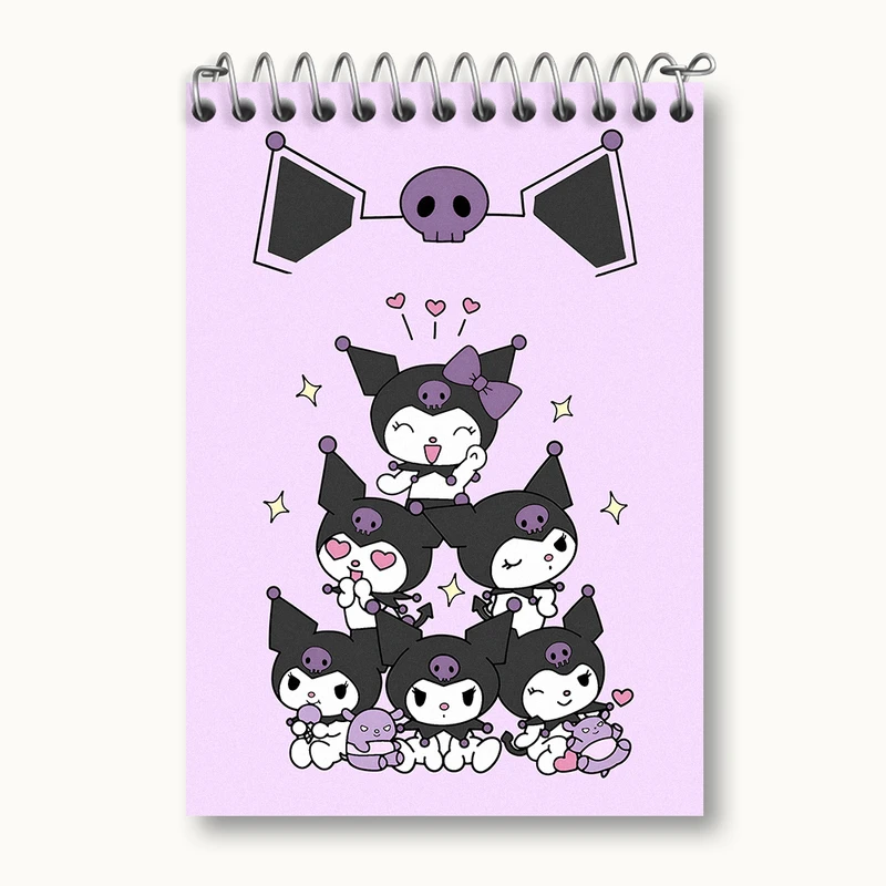 دفتر یادداشت 50 برگ خندالو طرح کرومی (Kuromi) کد N4199