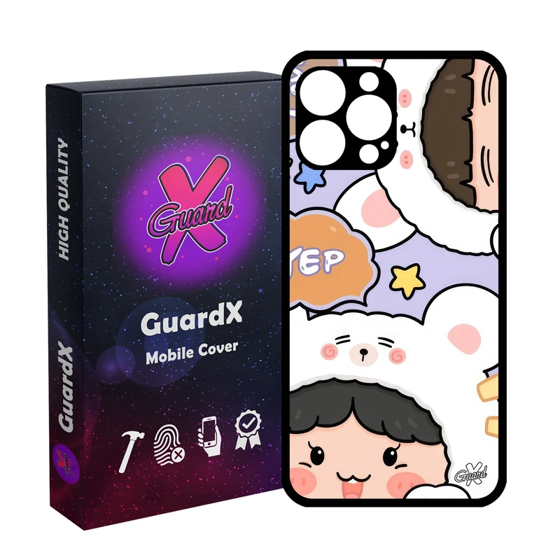 کاور گارد ایکس طرح دختر خرسی مدل Glass10655 مناسب برای گوشی موبایل اپل iPhone 13 Pro Max