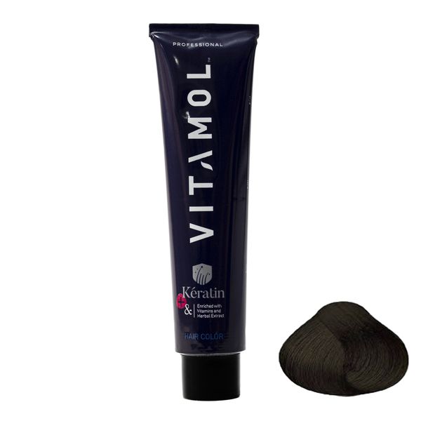 کیت رنگ مو ویتامول سری matt شماره 5.3 حجم 120 میلی لیتر رنگ قهوه ای زیتونی روشن