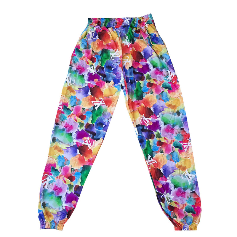 ست نیم تنه و شلوار زنانه مدل اسپرت طرح آبرنگی