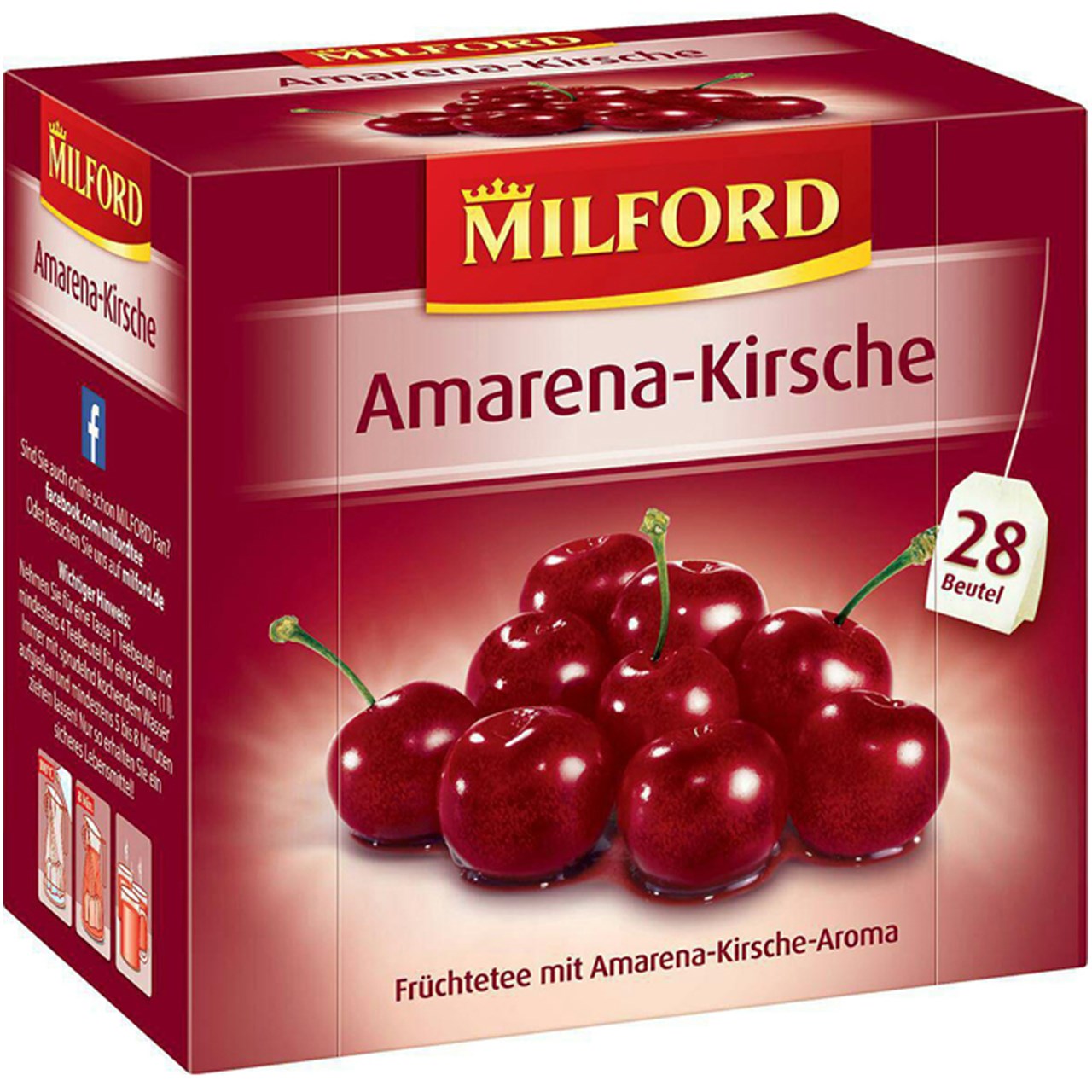 بسته دمنوش میوه ای میلفورد مدل Amarena - kirsche