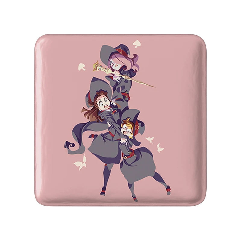 مگنت خندالو طرح جانسون و اکو و سوسی انیمه جادوگران کوچک Little Witch Academia  مدل مربعی کد 22935