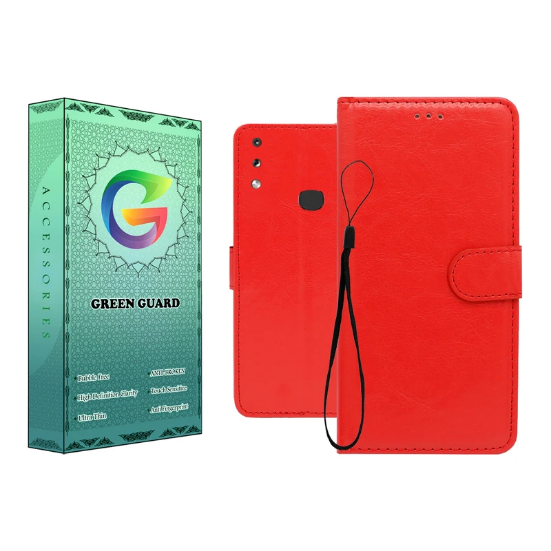 کیف کلاسوری گرین گارد طرح چرمی مدل Landing مناسب برای گوشی موبایل سامسونگ Galaxy A10S به همراه بند آویز