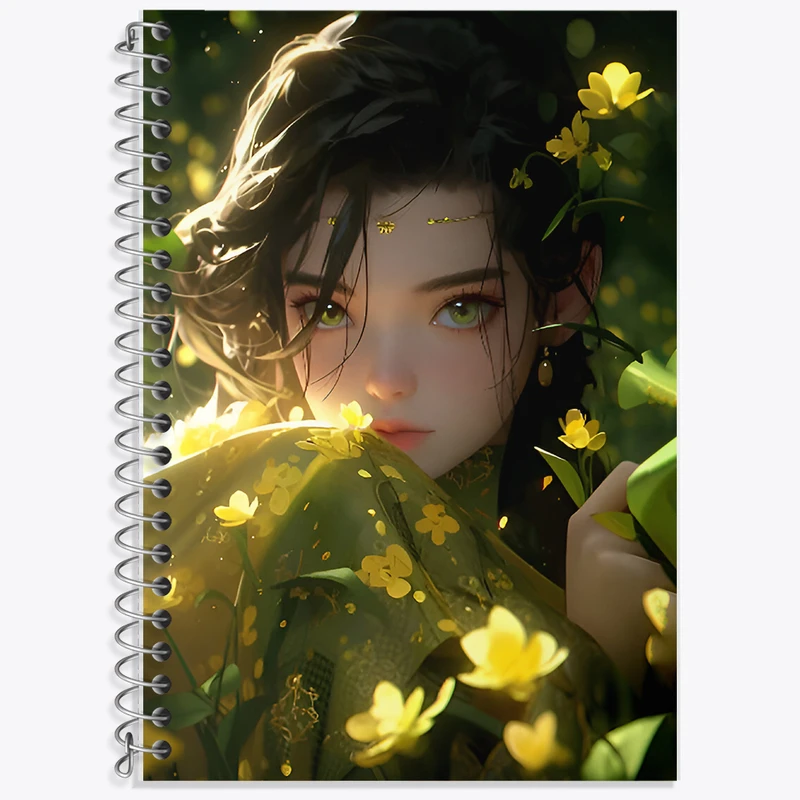 دفتر زبان 50 برگ خندالو مدل سه خط طرح دخترانه کد F6632