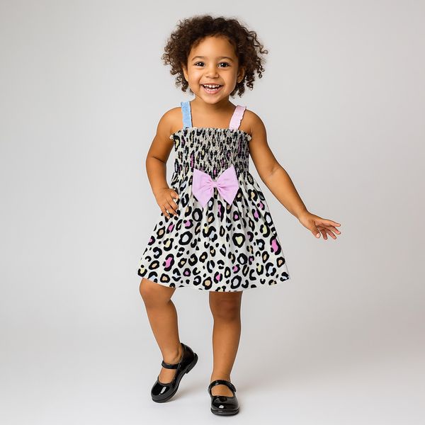 پیراهن دخترانه دل آویز مدل T348