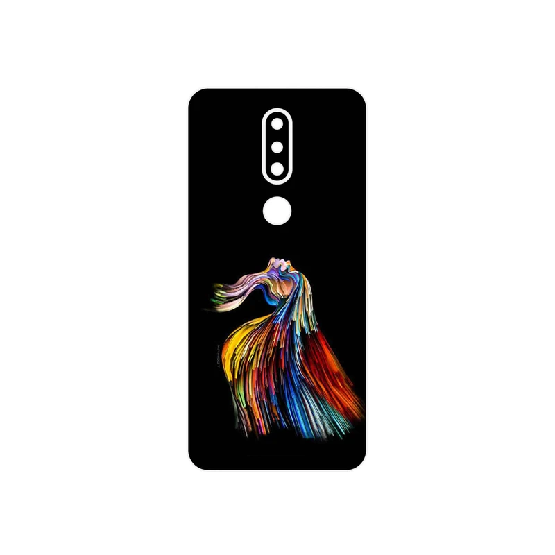 برچسب پوششی ماهوت مدل Rainbow Hair Digital Art مناسب برای گوشی موبایل نوکیا 7.1