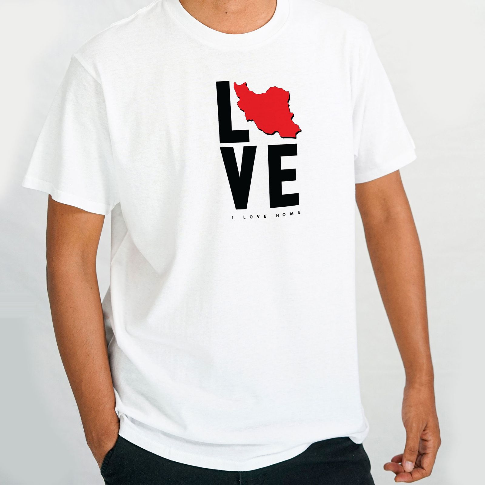 تی شرت اورسایز آستین کوتاه مردانه زگماک مدل Love iran 2 -  - 1