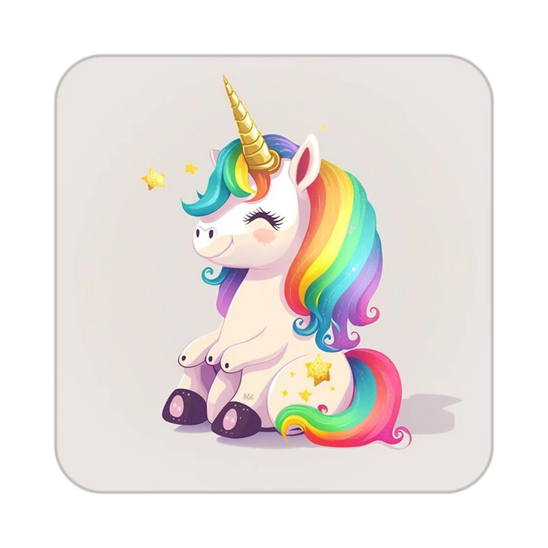 زیر لیوانی کاکتی طرح اسب تک شاخ و یونیکورن مدل mp32126