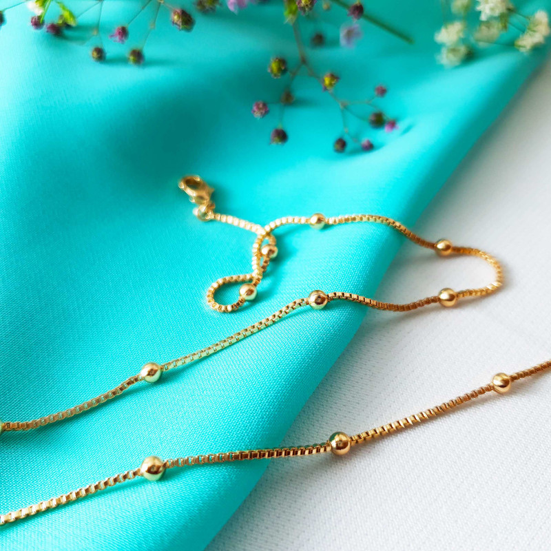 زنجیر زنانه ژوپینگ مدل توپی کد B57