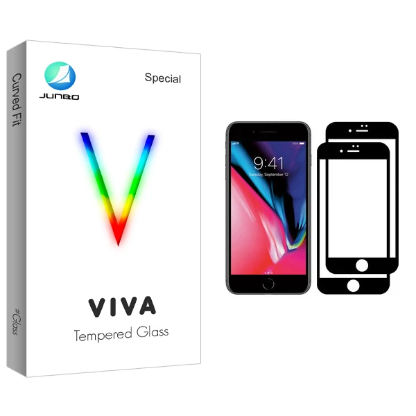 محافظ صفحه نمایش جانبو مدل Viva Glass مناسب برای گوشی موبایل اپل iPhone 7 Plus بسته دو عددی