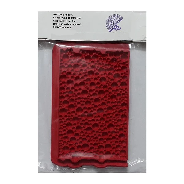 ابزار تزیین فوندانت به گز مدل صفحه تکسچرحباب