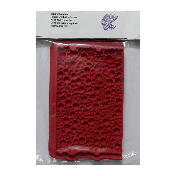 ابزار تزیین فوندانت به گز مدل صفحه تکسچرحباب