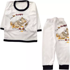 ست تی شرت و شلوار نوزادی مدل خرس کد 3821