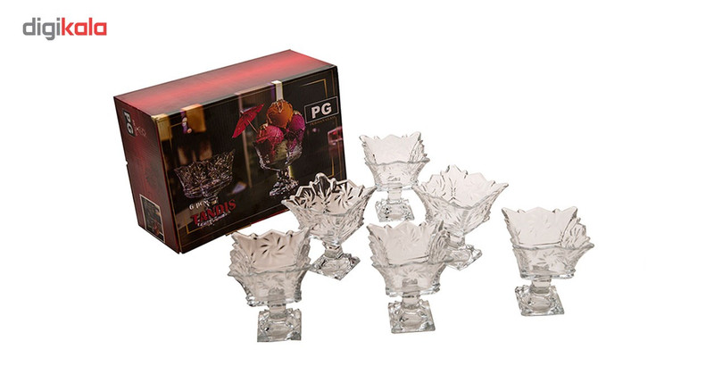 بستنی خوری بلور کاوه مدل Tandis بسته 6 عددی