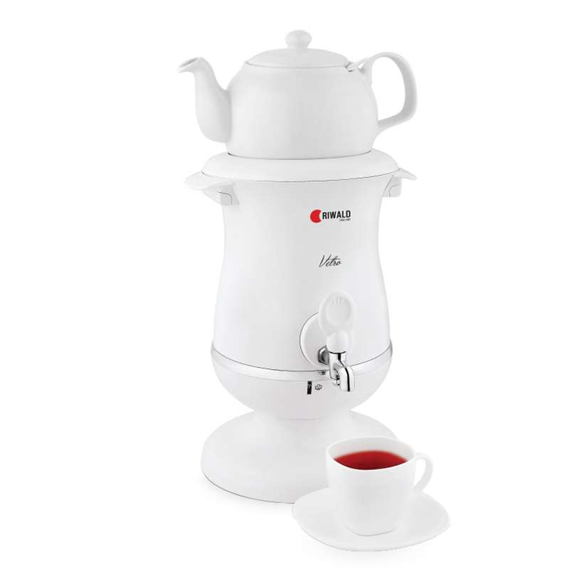 سماور برقی ریوالد مدل Vetro کد 800201 به همراه قیچی آشپزخانه چند منظوره کینگ