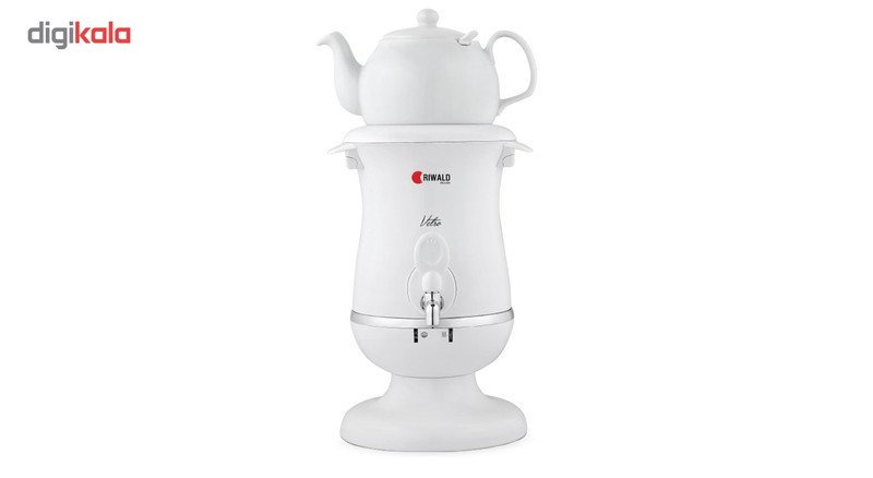 سماور برقی ریوالد مدل Vetro کد 800201 به همراه قیچی آشپزخانه چند منظوره کینگ