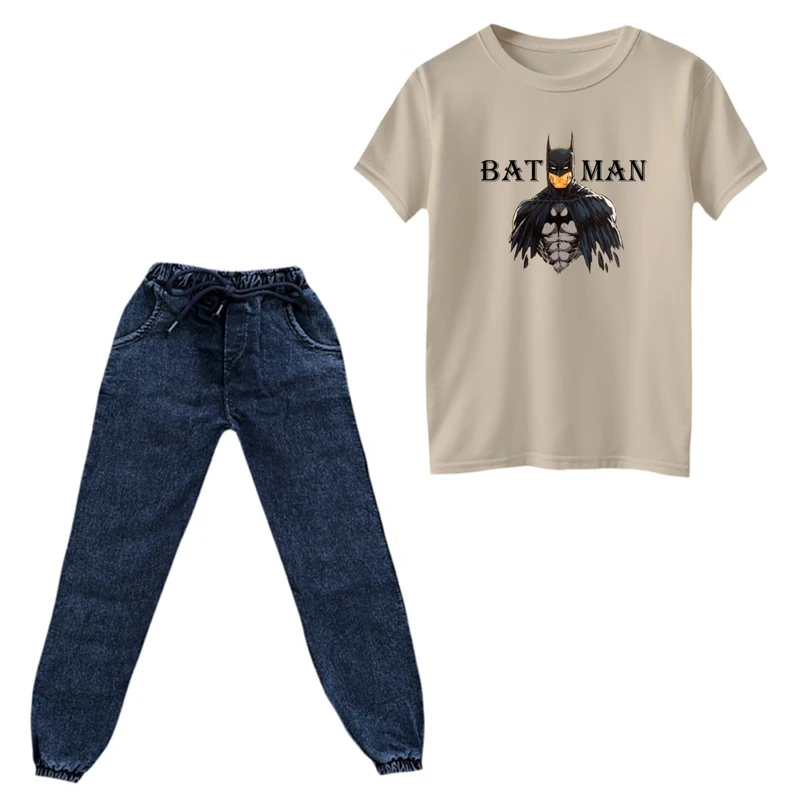 ست تی‌شرت و شلوار پسرانه مدل بتمن کد ۳۴