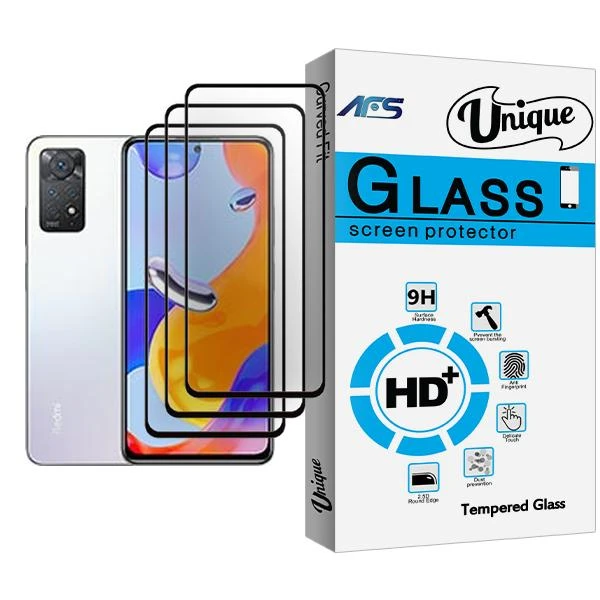 محافظ صفحه نمایش ای اف اس مدل Unique Glass MIX003 مناسب برای گوشی موبایل شیائومی Redmi Note 11 Pro بسته سه عددی