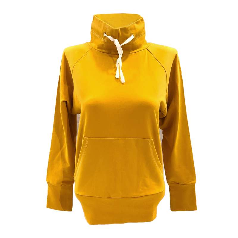 سویشرت زنانه مدل ساده کد 0072 رنگ خردلی