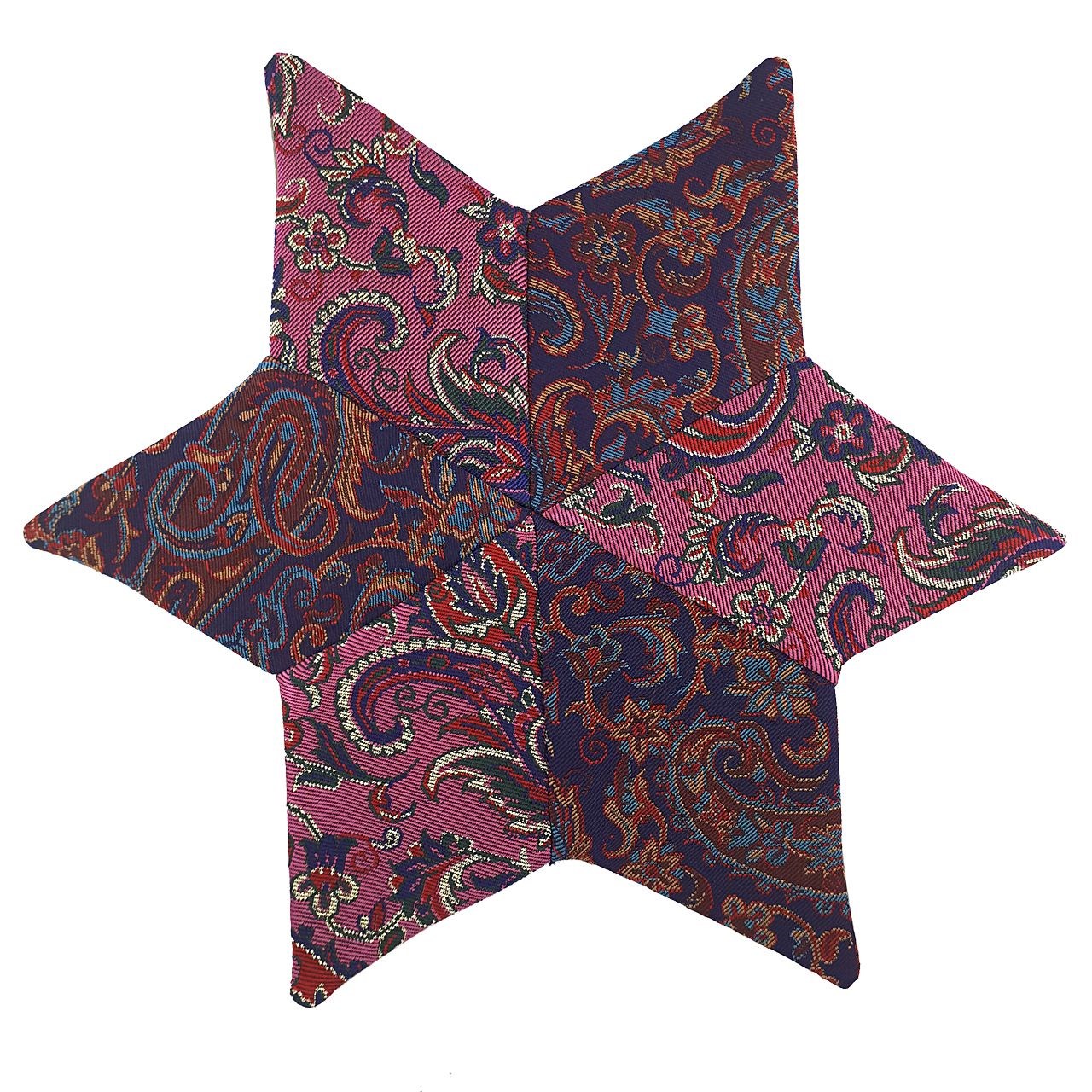 رومیزی ترمه مدل ستاره 7 سایز 25x25 سانتیمتر