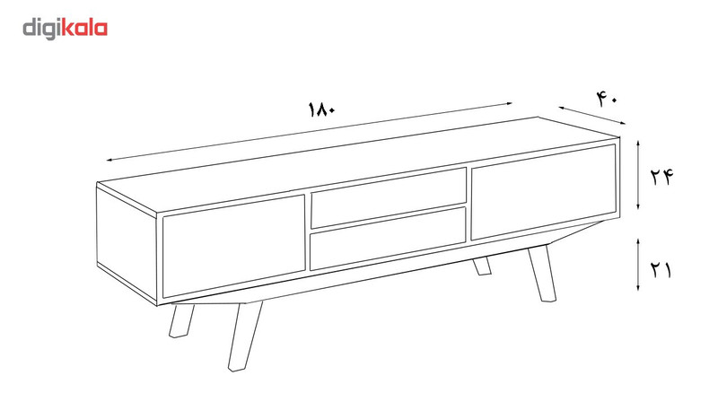 میز تلویزیون ماهان مدل اکسل Axel180 میز تلویزیون ماهان مدل اکسل Axel180