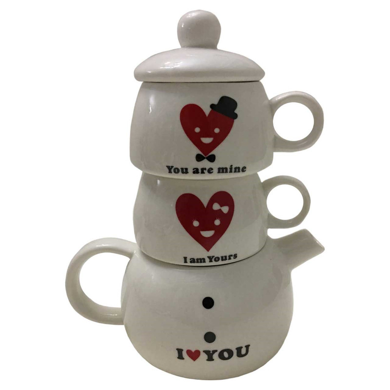 سرویس چای خوری سه پارچه مدل قلب