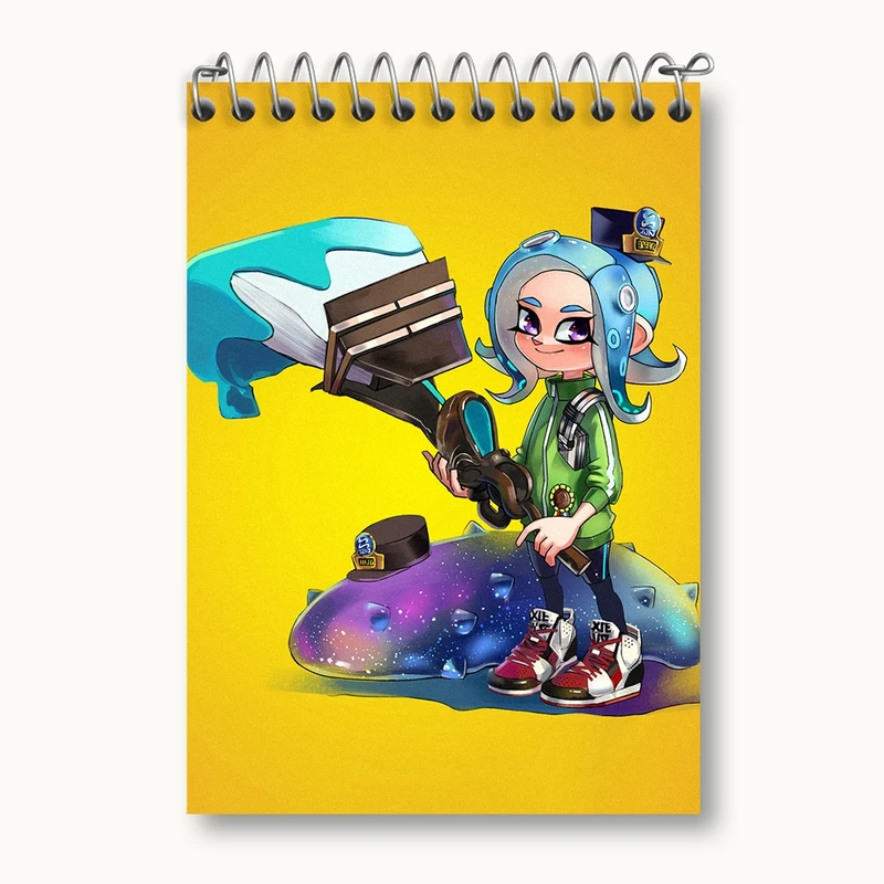 دفتر یادداشت 50 برگ خندالو مدل بازی اسپلاتون (Splatoon) کد 33337