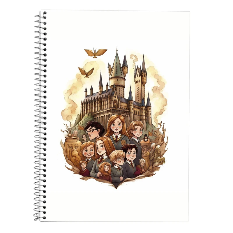 دفتر زبان 50 برگ مدوپد مدل سه خط طرح هری پاتر harrypotter کد DF10215