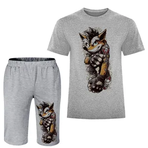 ست تی شرت و شلوارک مردانه مدل روباه کد A135